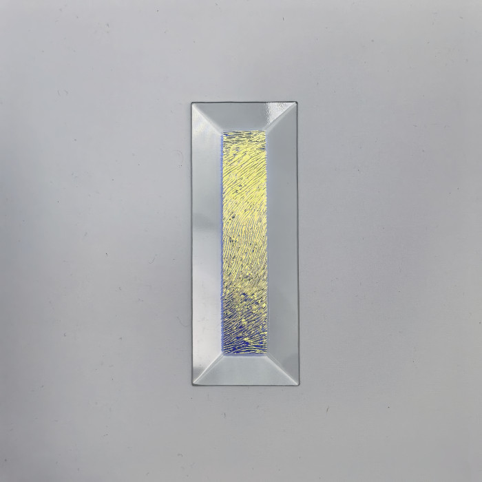 Бевелс AV222 дихроичный прямоугольник 101 х 38 мм, синяя шиншилла