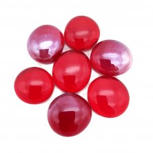 Стеклянные красные капли диаметр 17-19 мм, 100 г