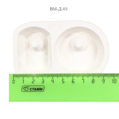 Форма для фьюзинга Двухместная с отверстием (бижутерия) ВМ-Д-03