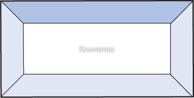 Бевелс AV21 прямоугольник 51 х 102 мм