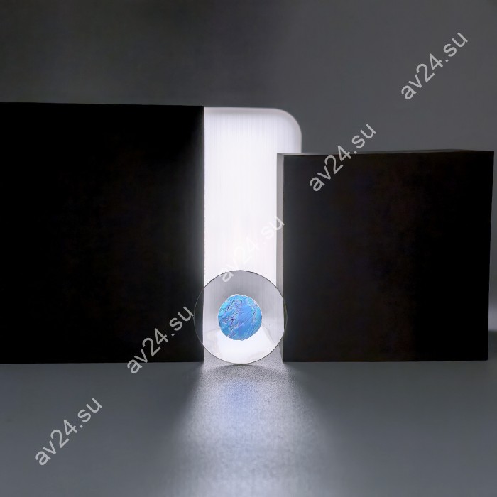 Бевелс AV302 дихроичный круг, 37 мм синий мороз