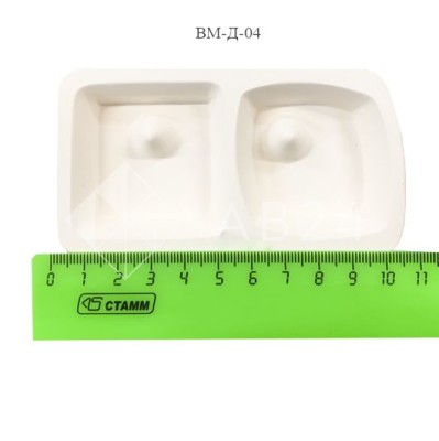 Форма для фьюзинга Двухместная с отверстием (бижутерия) ВМ-Д-04