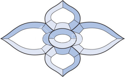 Бевелс AV42 фрамужный (5 элементов) 260 х 160 мм