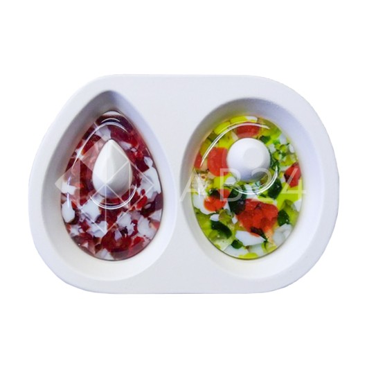 Форма для фьюзинга Двухместная с отверстием (бижутерия) ВМ-Д-05