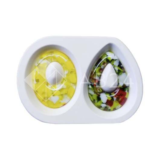 Форма для фьюзинга Двухместная с отверстием (бижутерия) ВМ-Д-05