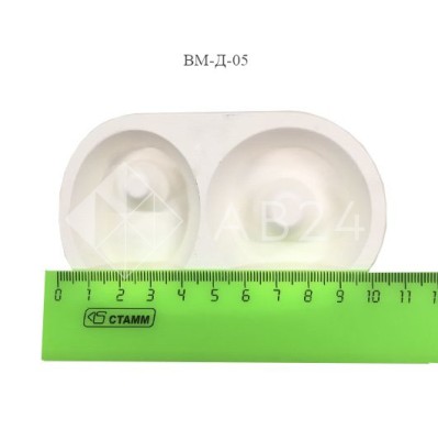 Форма для фьюзинга Двухместная с отверстием (бижутерия) ВМ-Д-05