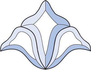 Бевелс AV43 фрамужный (3 элемента) 172 х 132 мм