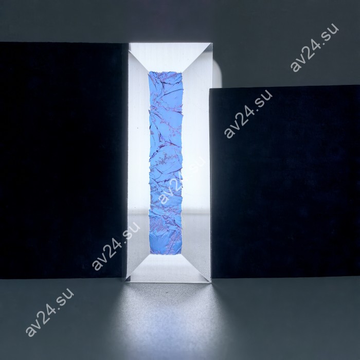 Бевелс AV222 дихроичный прямоугольник 101 х 38 мм синий мороз