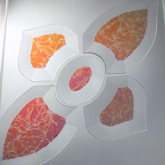 Бевелс AV42 дихроичный (5 элементов) 160 х 260 мм красный мороз