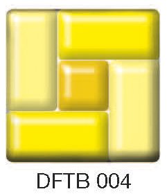 Фьюзинг квадрат DFTB 004 желтого цвета, 4 см