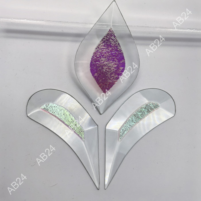 Бевелс AV235 дихроичный (3 элемента) 124 х 155 мм, красная шиншилла