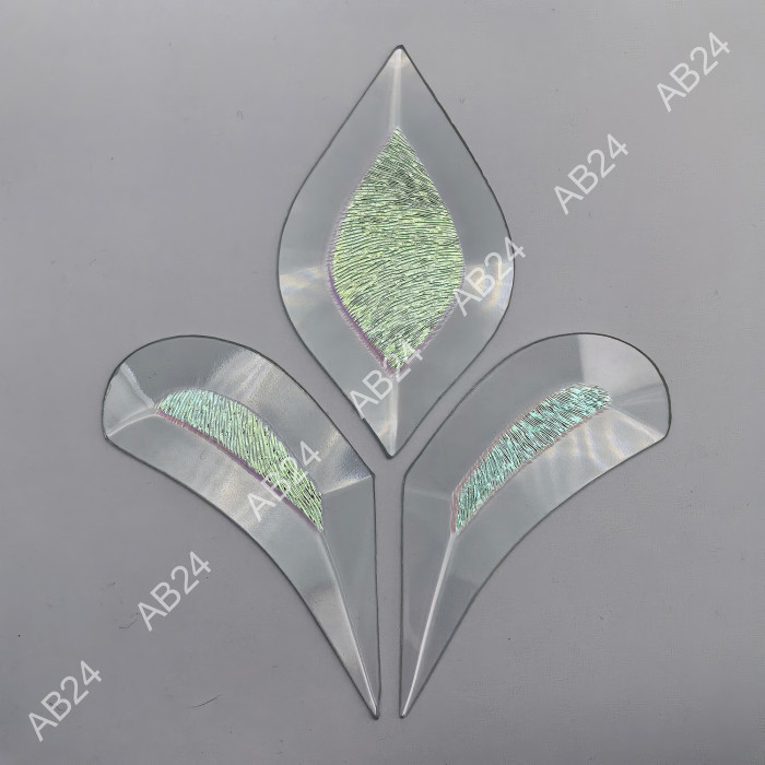 Бевелс AV235 дихроичный (3 элемента) 124 х 155 мм, красная шиншилла