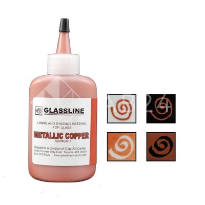 Краска для фьюзинга GlassLine, медный металлик (COPPER METALLIC) 56 г