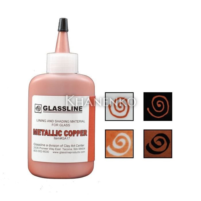 Краска для фьюзинга GlassLine, медный металлик (COPPER METALLIC) 56 г