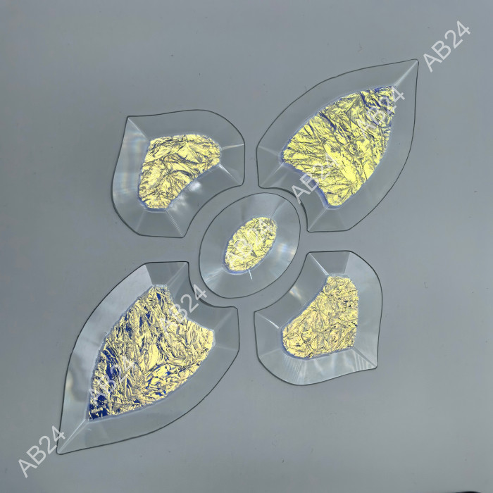 Бевелс AV42 дихроичный (5 элементов) 160 х 260 мм, синий мороз