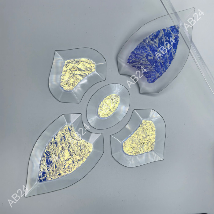 Бевелс AV42 дихроичный (5 элементов) 160 х 260 мм, синий мороз