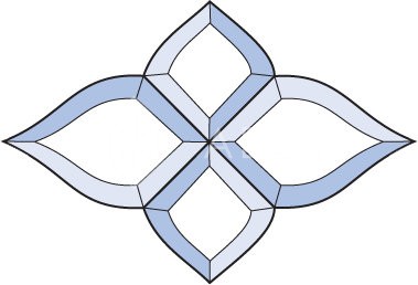 Бевелс AV44А фрамужный (4 элемента) 222 х 150 мм