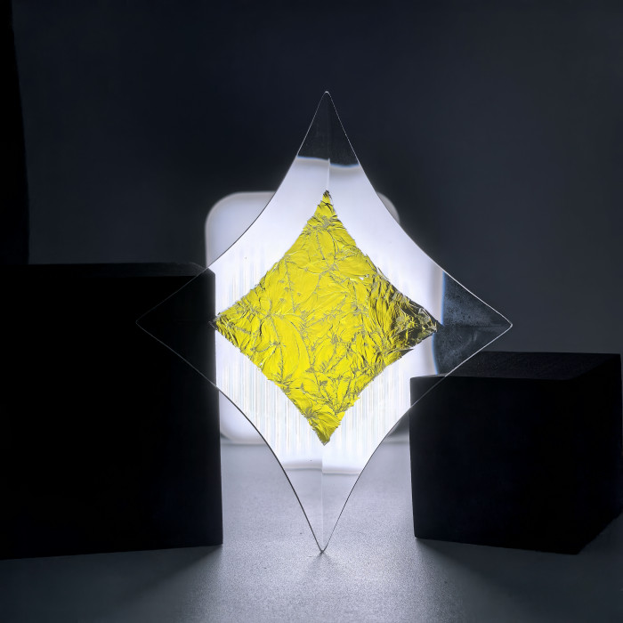 Бевелс AV155 дихроичная звезда 111 х 137 мм желтый мороз