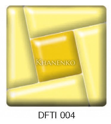 Фьюзинг квадрат DFTI 004 желтого цвета, 6 см