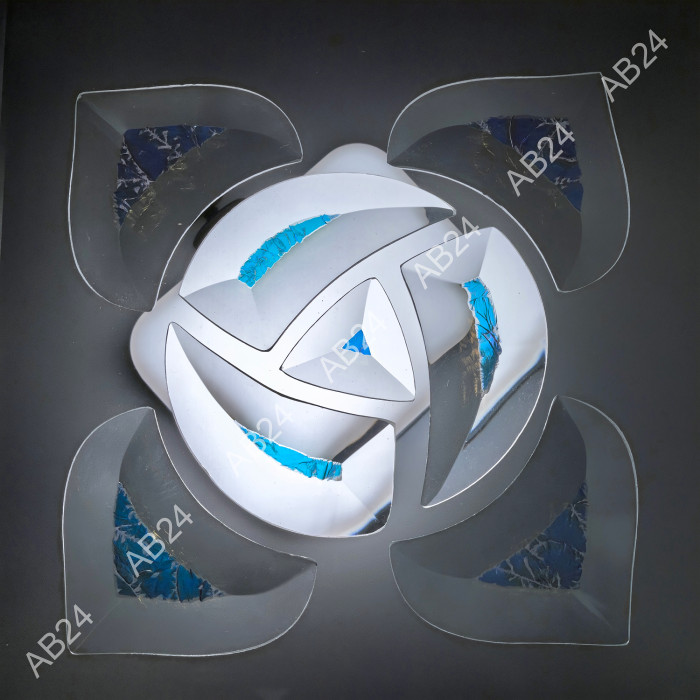 Бевелс AV54 дихроичный (8 элементов) 126 х 126 мм, синий мороз