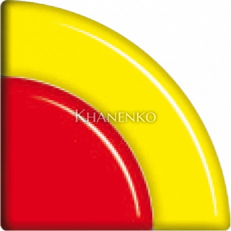 Фьюзинг трапеция DFTK 006 красно-желтого цвета, 6 см