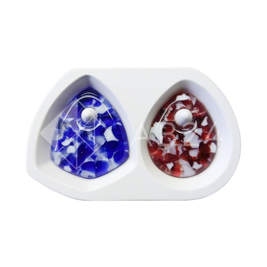 Форма для фьюзинга Двухместная с отверстием (бижутерия) ВМ-Д-10