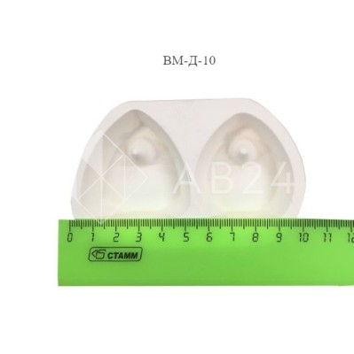 Форма для фьюзинга Двухместная с отверстием (бижутерия) ВМ-Д-10