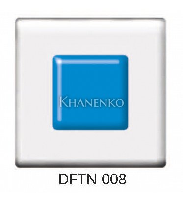 Фьюзинг квадрат DFTN 008 прозрачно-синего цвета, 6 см