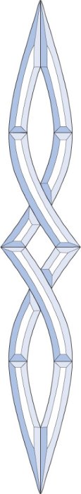 Бевелс AV304 (10 элементов) 114 х 700 мм