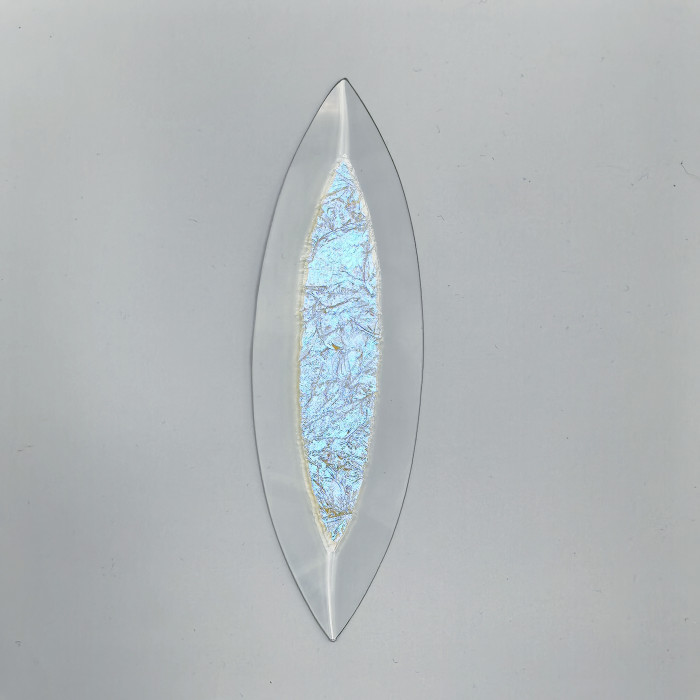 Бевелс AV107 дихроичный 42 х 142 мм, желтый мороз