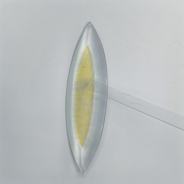 Бевелс AV107 дихроичный 42 х 142 мм, желтый мороз