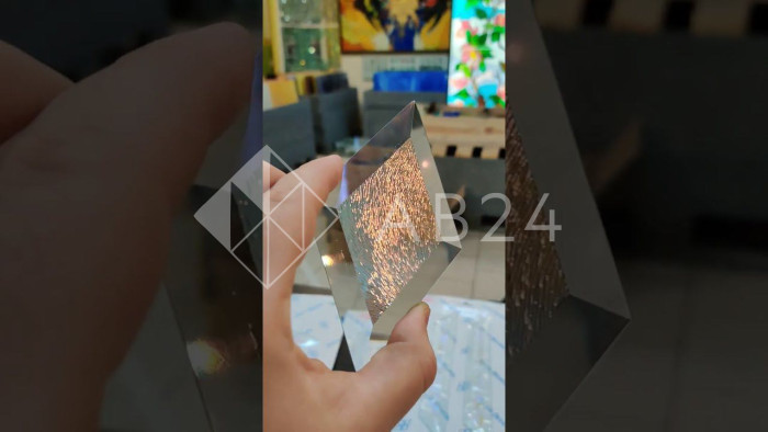 Бевелс AV107 дихроичный 42 х 142 мм, желтый мороз