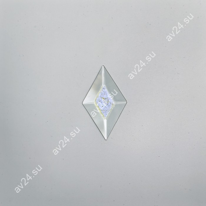Бевелс AV131 дихроичный ромб 38 х 64 мм желтый мороз
