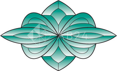 Бевелс AV218 зеленый (8 элементов) 230 х 140 мм