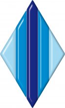 Фьюзинг ромб DFTO 003 синего цвета, 7,6 см х 12,7 см