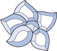 Бевелс AV134A дверной (6 элементов) 155 х 140 мм