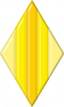 Фьюзинг ромб DFTO 004 желтого цвета, 7,6 см х 12,7 см