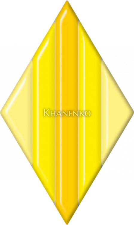 Фьюзинг ромб DFTO 004 желтого цвета, 7,6 см х 12,7 см