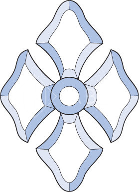 Бевелс AV49 дверной (5 элементов) 189 х 261 мм