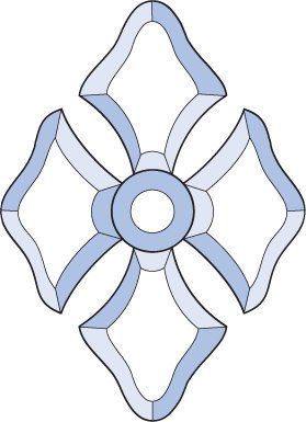 Бевелс AV49 дверной (5 элементов) 189 х 261 мм
