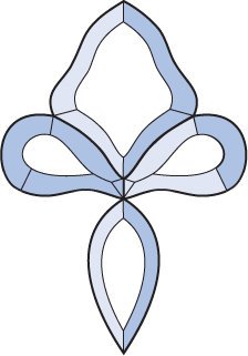 Бевелс AV50 фрамужный (4 элемента) 130 х 187 мм