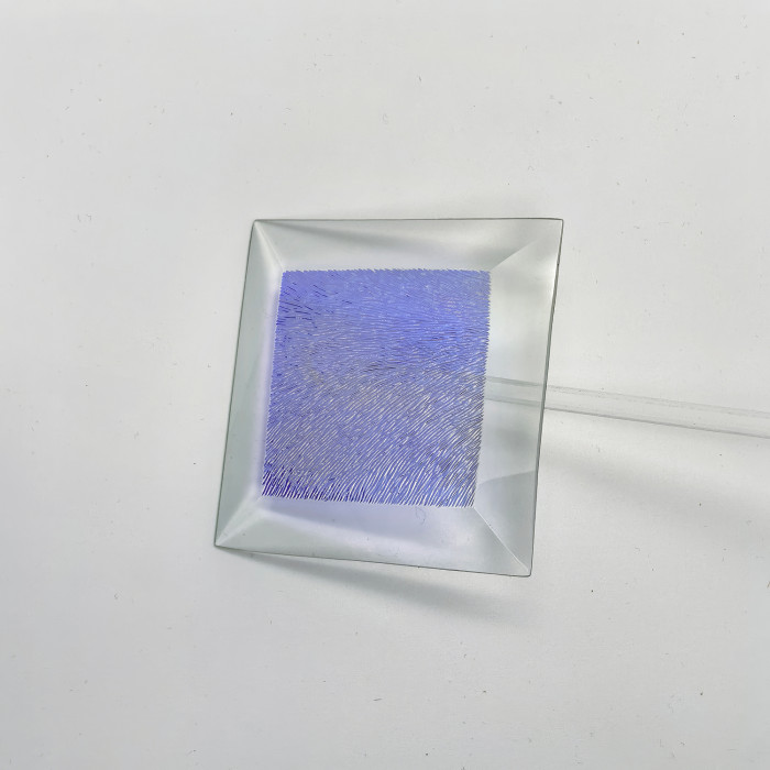 Бевелс AV19 дихроичный квадрат 76 х 76 мм голубая шиншилла