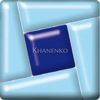 Фьюзинг квадрат DFTC 003 синего цвета, 4 см