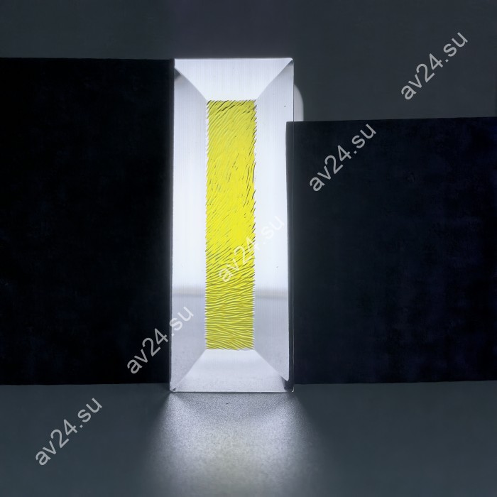 Бевелс AV222 дихроичный прямоугольник 101 х 38 мм желтая шиншилла