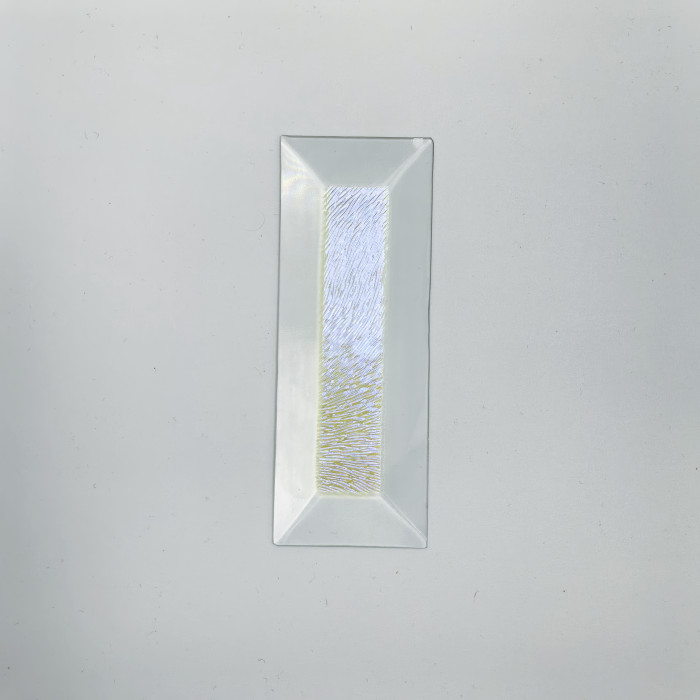 Бевелс AV222 дихроичный прямоугольник 101 х 38 мм желтая шиншилла