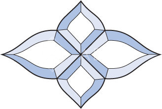 Бевелс AV51A фрамужный (4 элемента) 190 х 128 мм