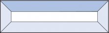 Бевелс AV223 прямоугольник 38 х 127 мм