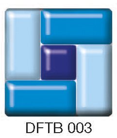 Фьюзинг квадрат DFTB 003 синего цвета, 4 см