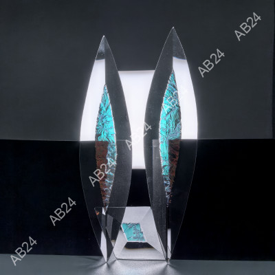 Бевелс AV305 дихроичный (3 элемента) 43 х 394 мм синий мороз