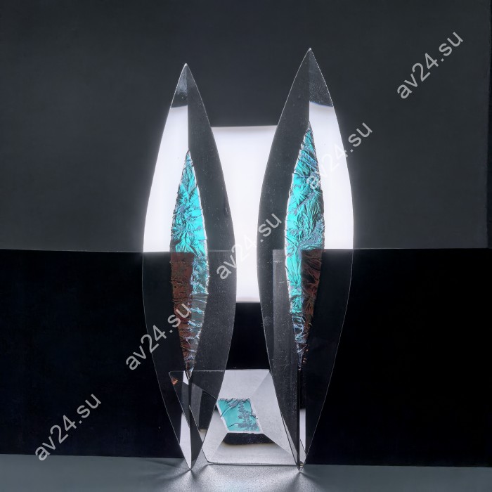 Бевелс AV305 дихроичный (3 элемента) 43 х 394 мм синий мороз